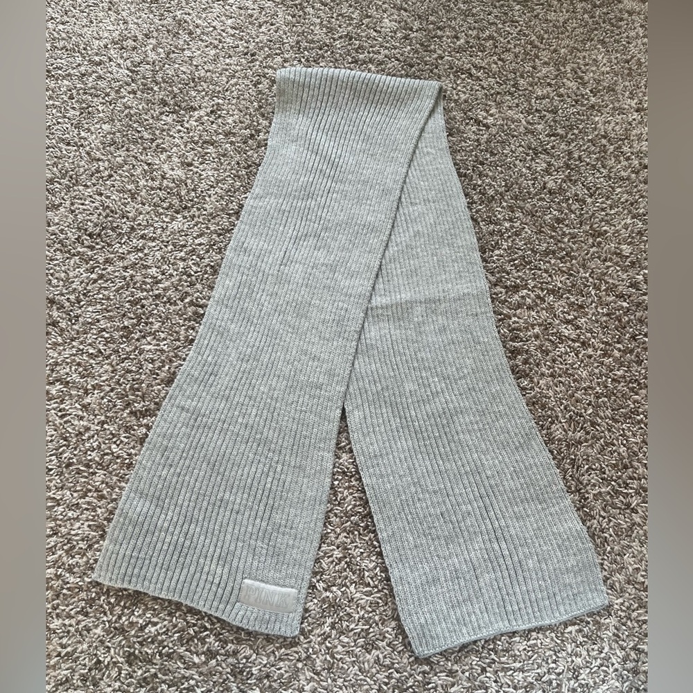 PINK Victoria's Secret Gray Knit Scarf